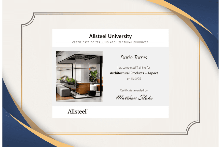 Dario Certification Allsteel